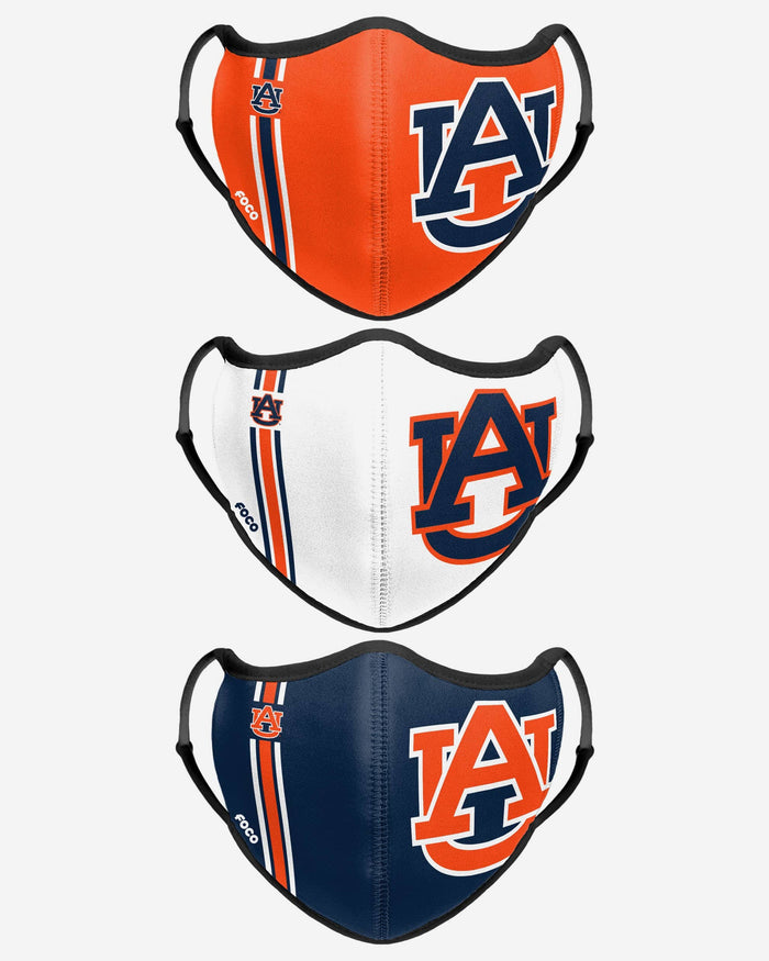 Auburn Tigers Sport 3 Pack Face Cover FOCO - FOCO.com