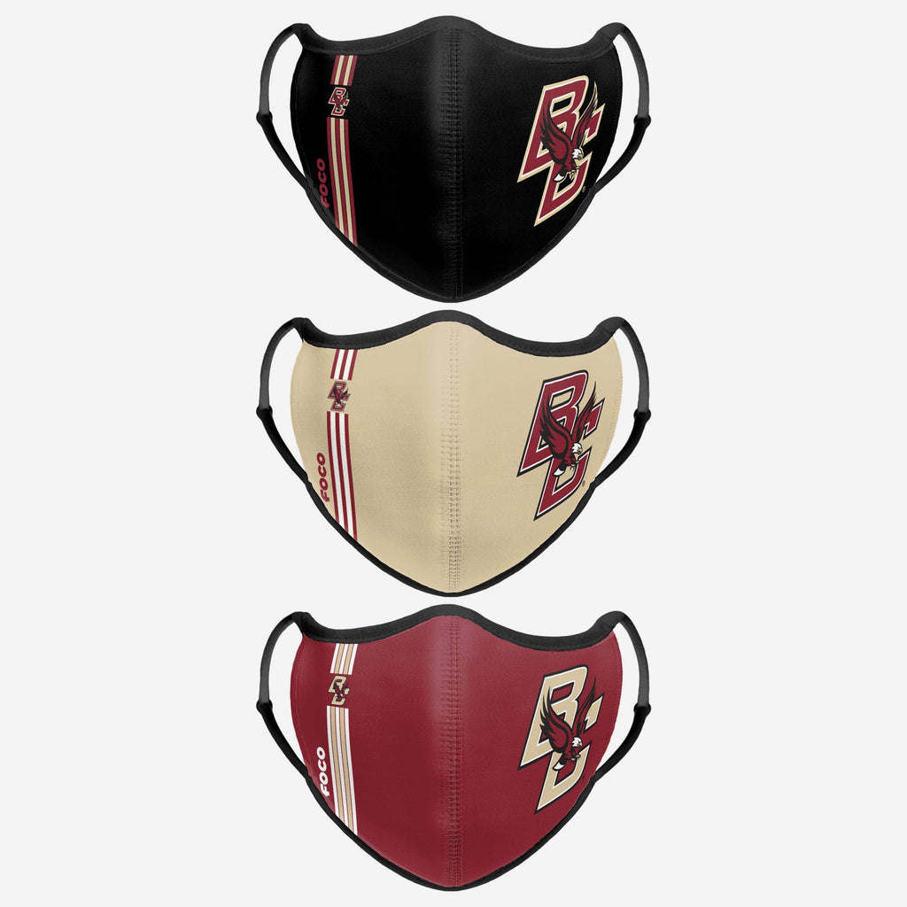 Boston College Eagles Sport 3 Pack Face Cover FOCO - FOCO.com