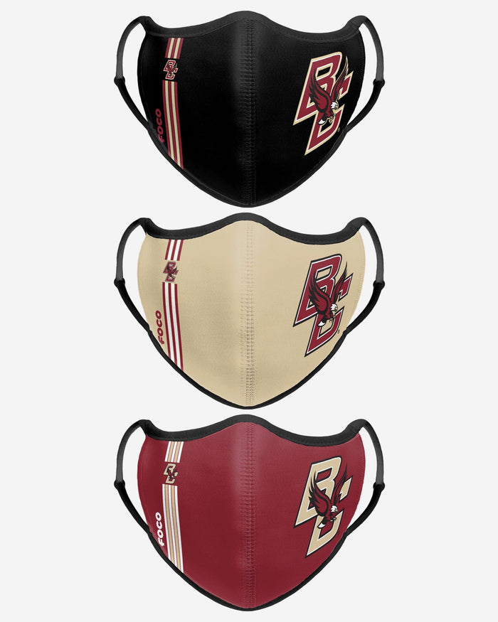 Boston College Eagles Sport 3 Pack Face Cover FOCO - FOCO.com