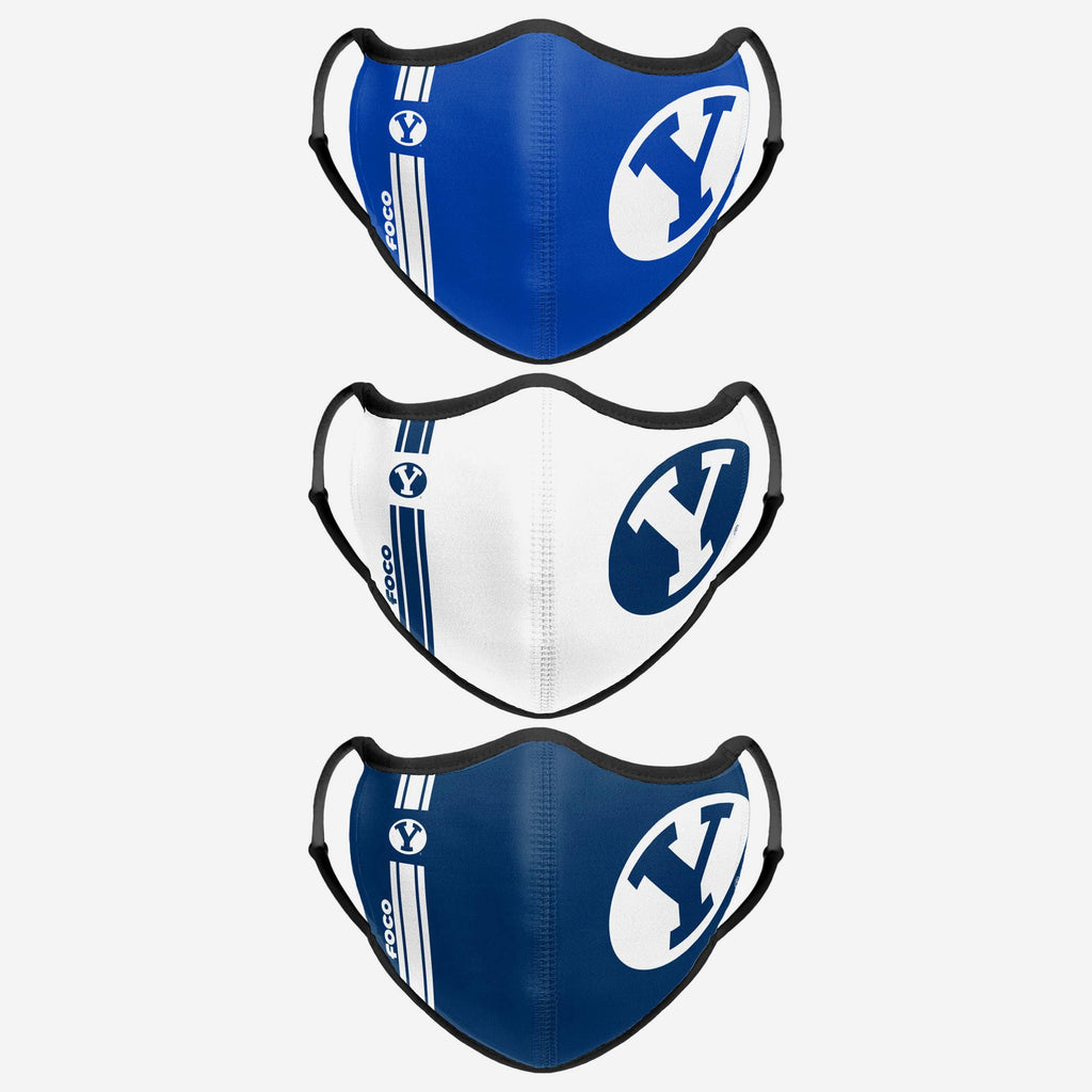 BYU Cougars Sport 3 Pack Face Cover FOCO - FOCO.com