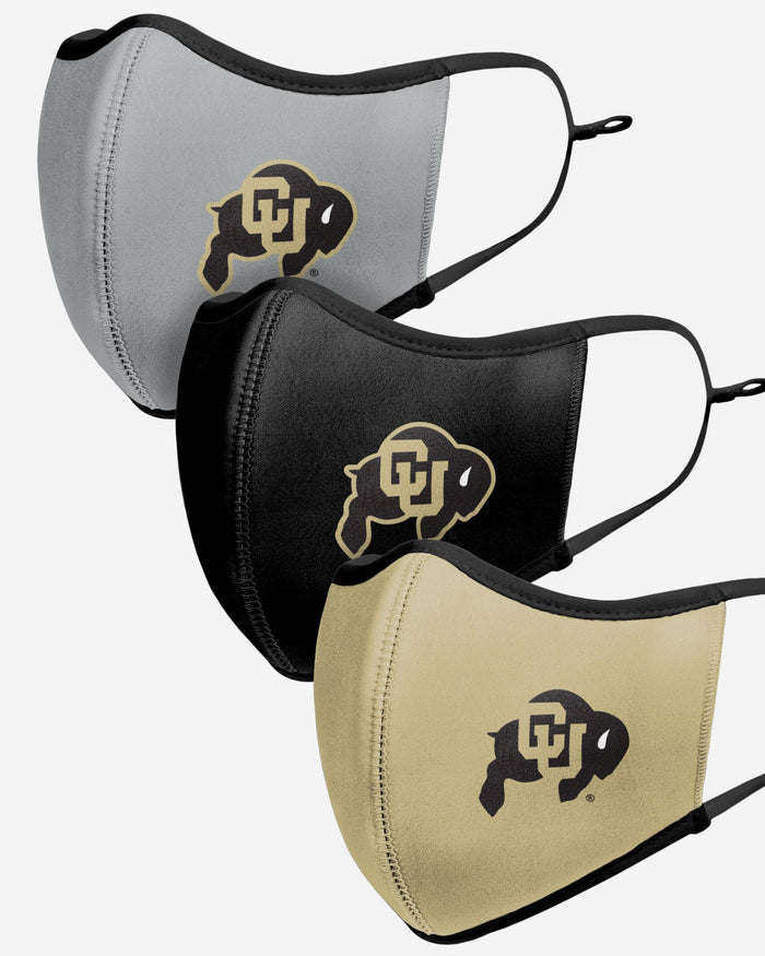 Colorado Buffaloes Sport 3 Pack Face Cover FOCO - FOCO.com