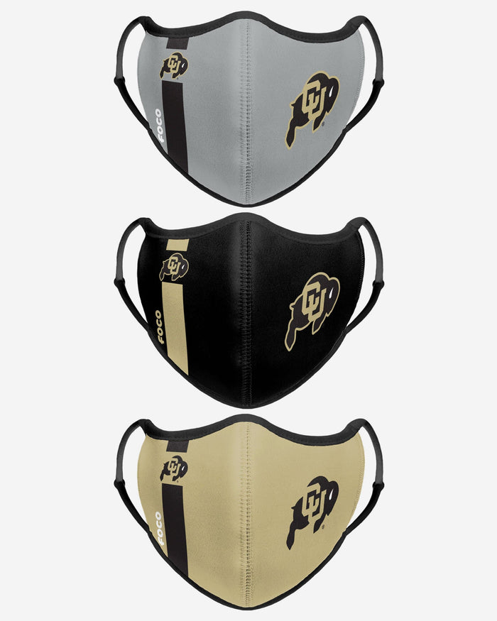 Colorado Buffaloes Sport 3 Pack Face Cover FOCO - FOCO.com