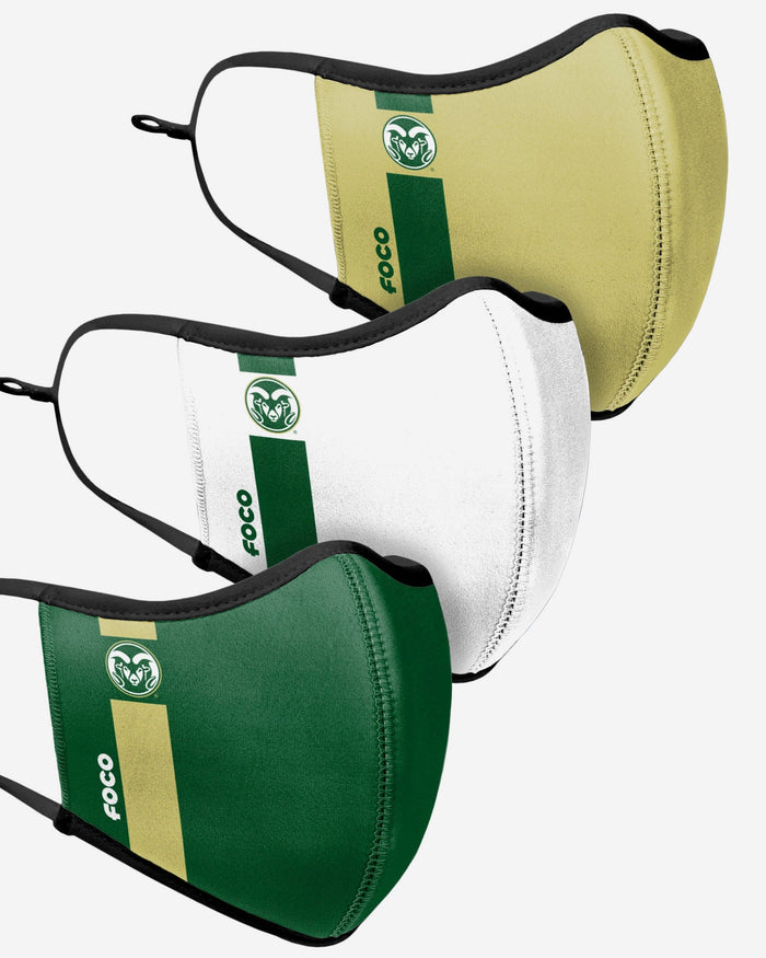 Colorado State Rams Sport 3 Pack Face Cover FOCO - FOCO.com