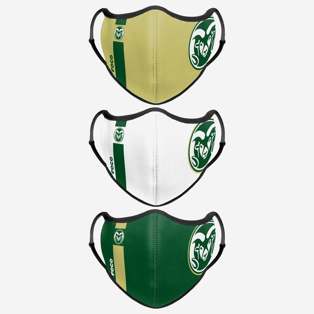 Colorado State Rams Sport 3 Pack Face Cover FOCO - FOCO.com