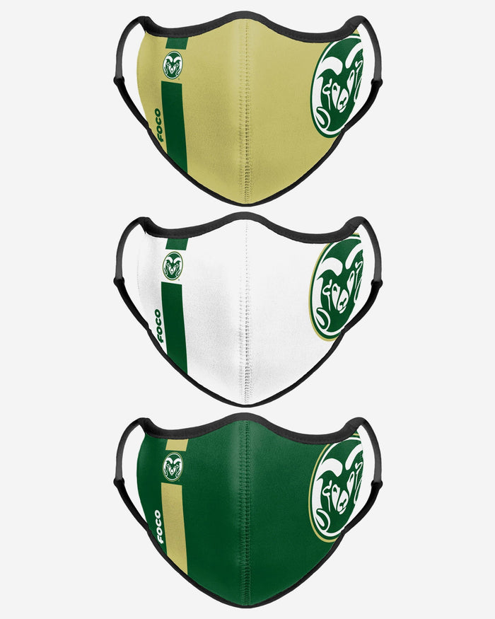 Colorado State Rams Sport 3 Pack Face Cover FOCO - FOCO.com