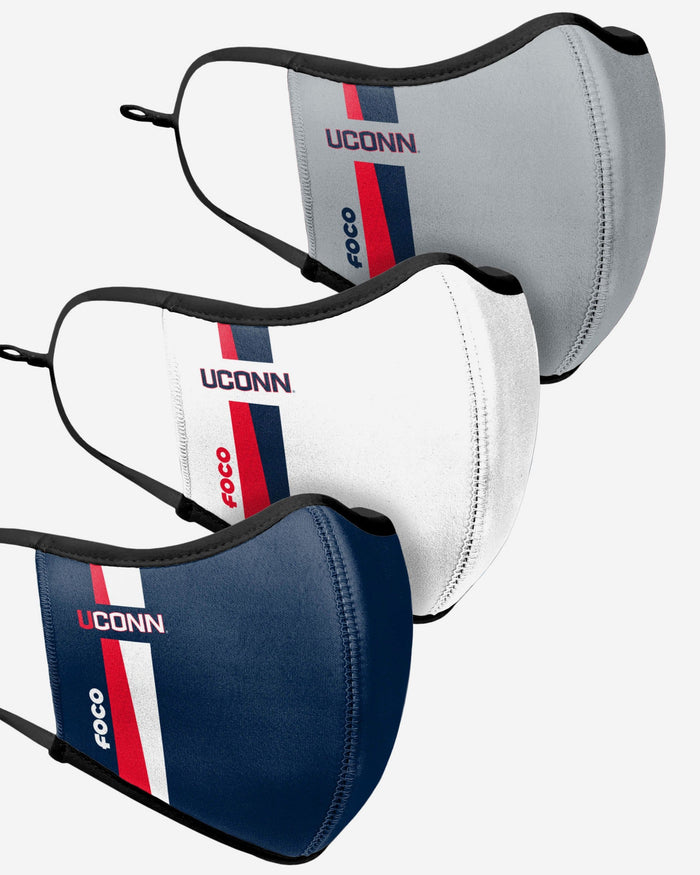 UConn Huskies Sport 3 Pack Face Cover FOCO - FOCO.com