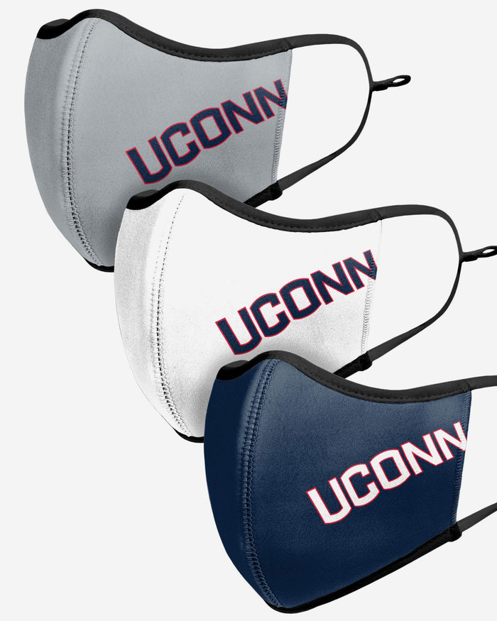 UConn Huskies Sport 3 Pack Face Cover FOCO - FOCO.com