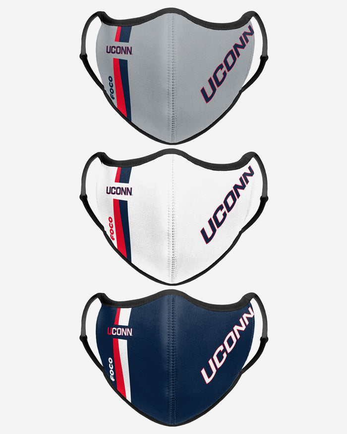 UConn Huskies Sport 3 Pack Face Cover FOCO - FOCO.com