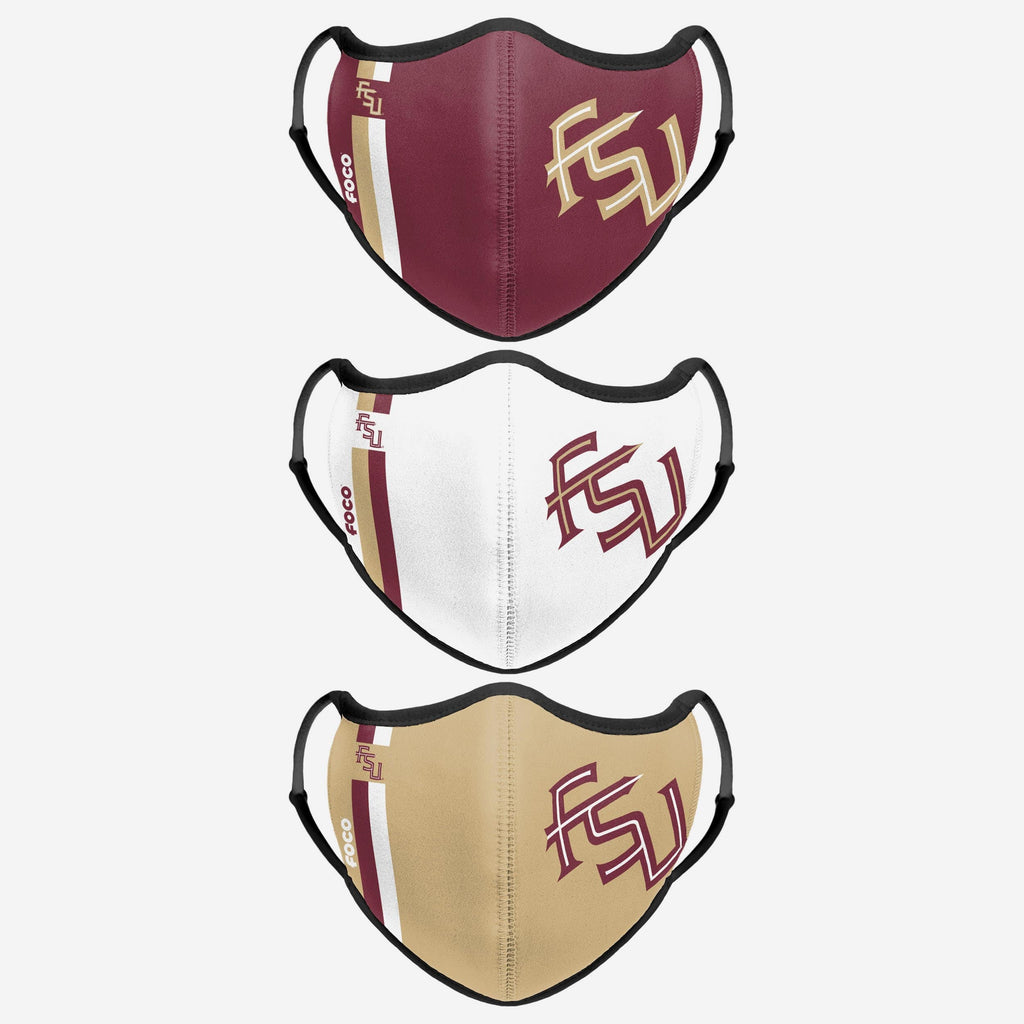 Florida State Seminoles Sport 3 Pack Face Cover FOCO - FOCO.com