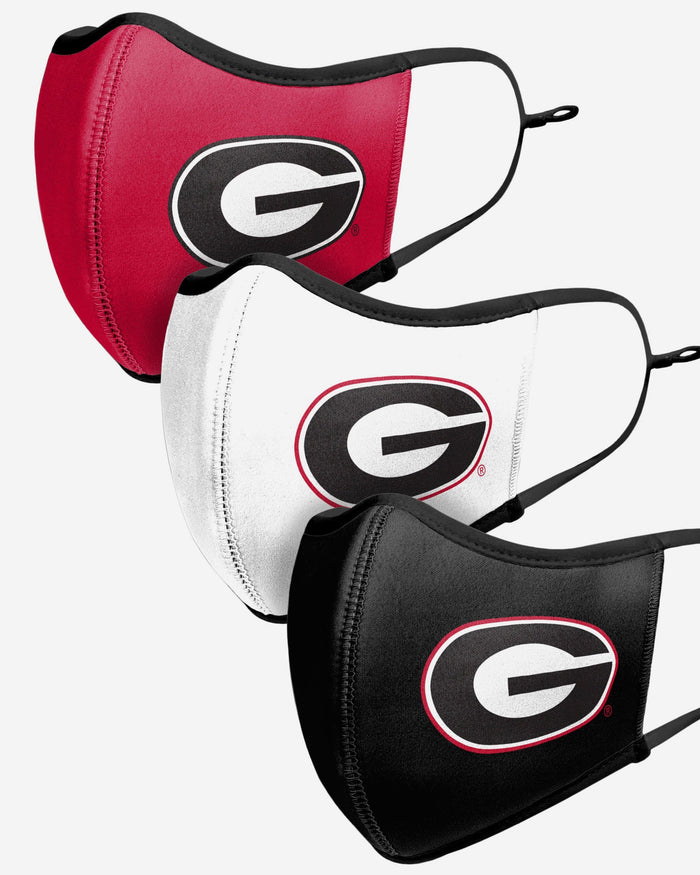 Georgia Bulldogs Sport 3 Pack Face Cover FOCO - FOCO.com