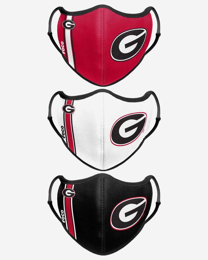 Georgia Bulldogs Sport 3 Pack Face Cover FOCO - FOCO.com