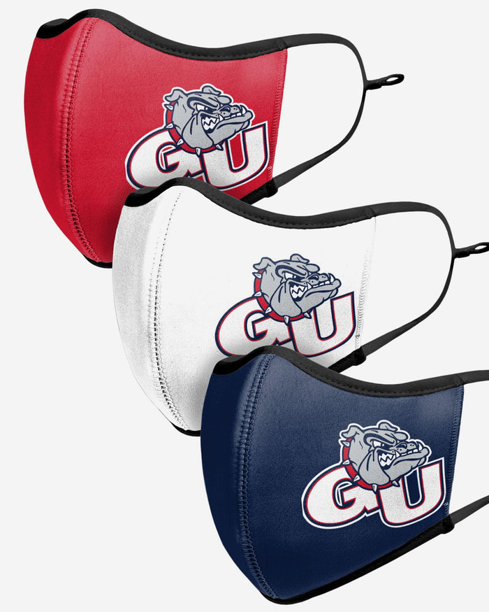 Gonzaga Bulldogs Sport 3 Pack Face Cover FOCO - FOCO.com