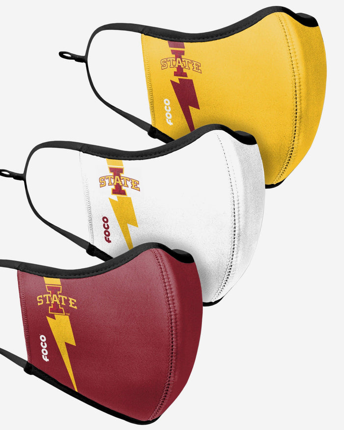 Iowa State Cyclones Sport 3 Pack Face Cover FOCO - FOCO.com