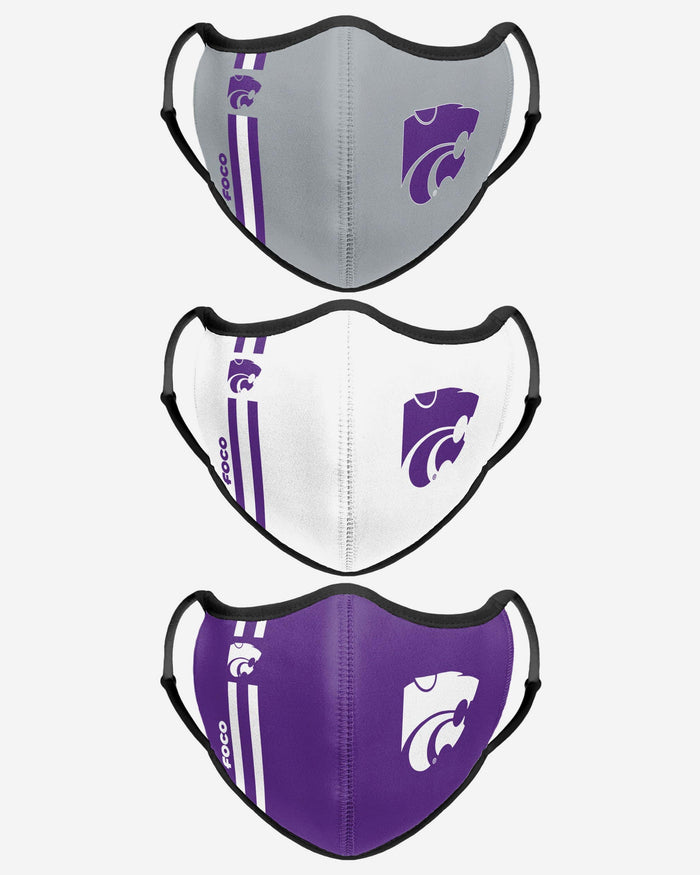 Kansas State Wildcats Original Sport 3 Pack Face Cover FOCO - FOCO.com