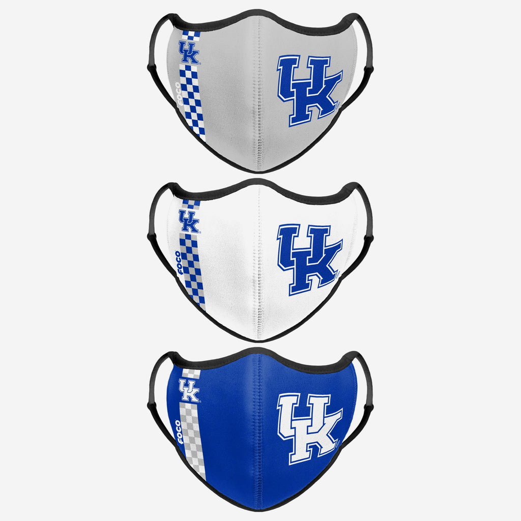 Kentucky Wildcats Sport 3 Pack Face Cover FOCO - FOCO.com