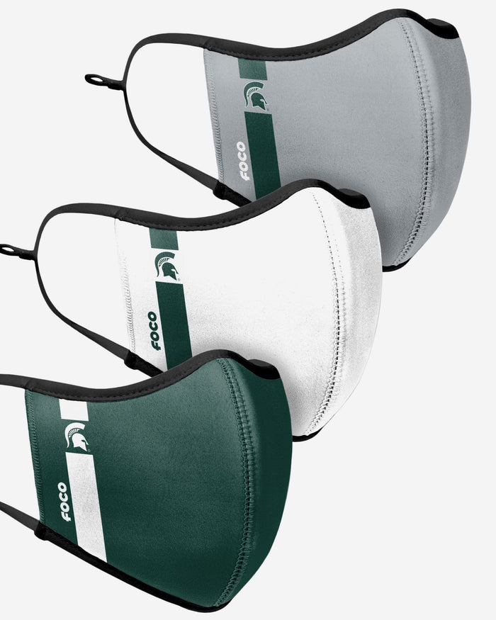 Michigan State Spartans Sport 3 Pack Face Cover FOCO - FOCO.com