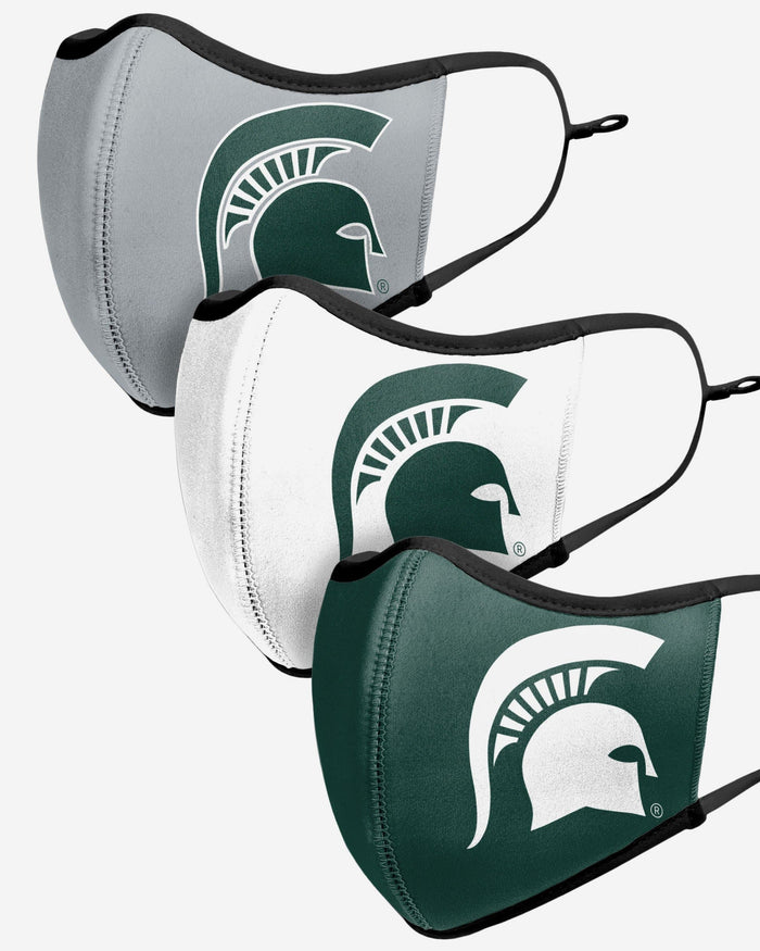 Michigan State Spartans Sport 3 Pack Face Cover FOCO - FOCO.com