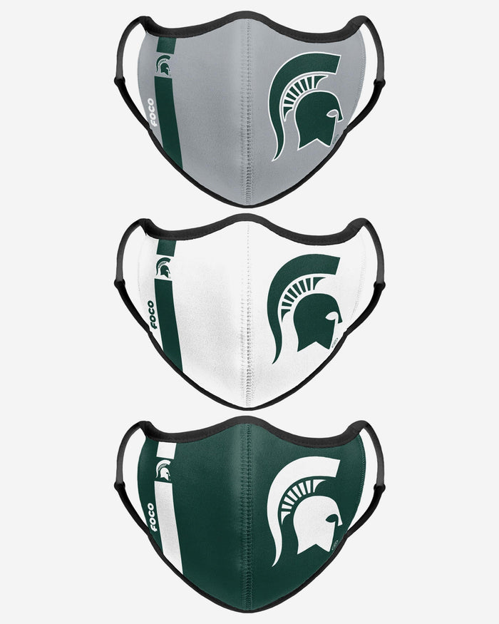 Michigan State Spartans Sport 3 Pack Face Cover FOCO - FOCO.com