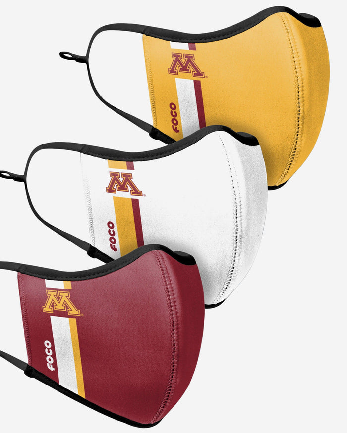 Minnesota Golden Gophers Sport 3 Pack Face Cover FOCO - FOCO.com