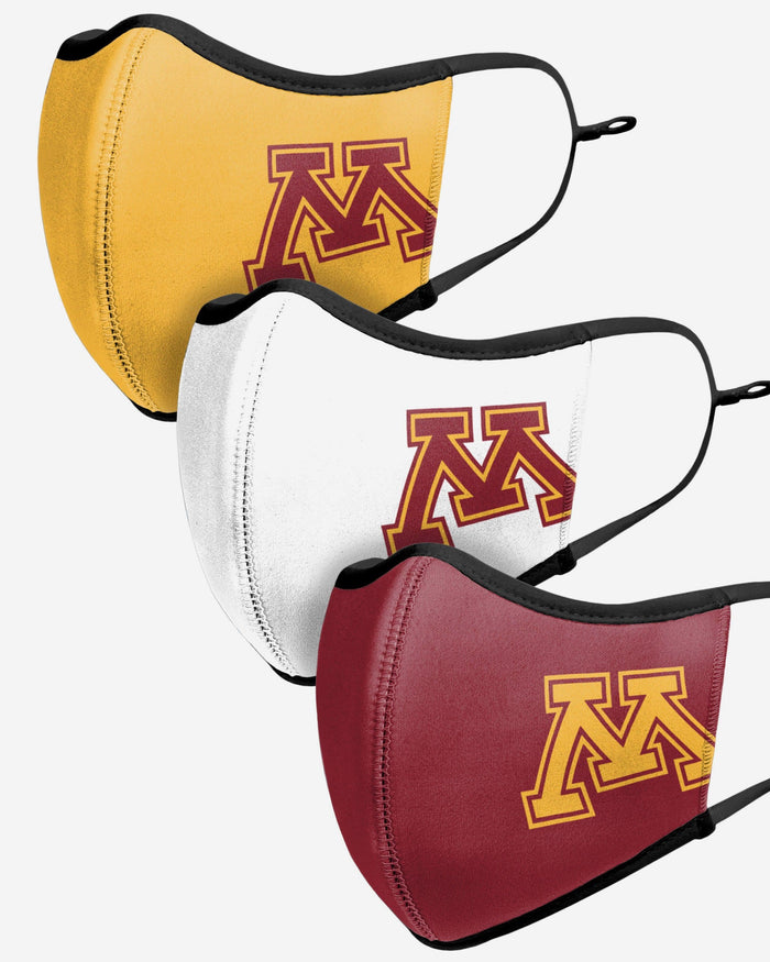 Minnesota Golden Gophers Sport 3 Pack Face Cover FOCO - FOCO.com