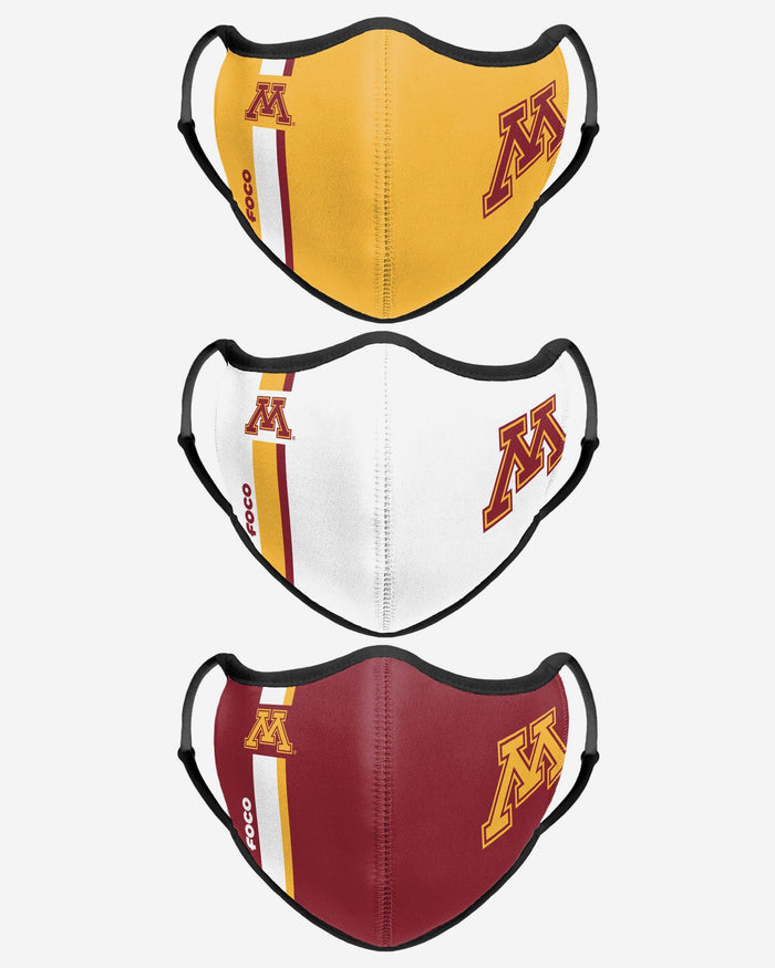 Minnesota Golden Gophers Sport 3 Pack Face Cover FOCO - FOCO.com