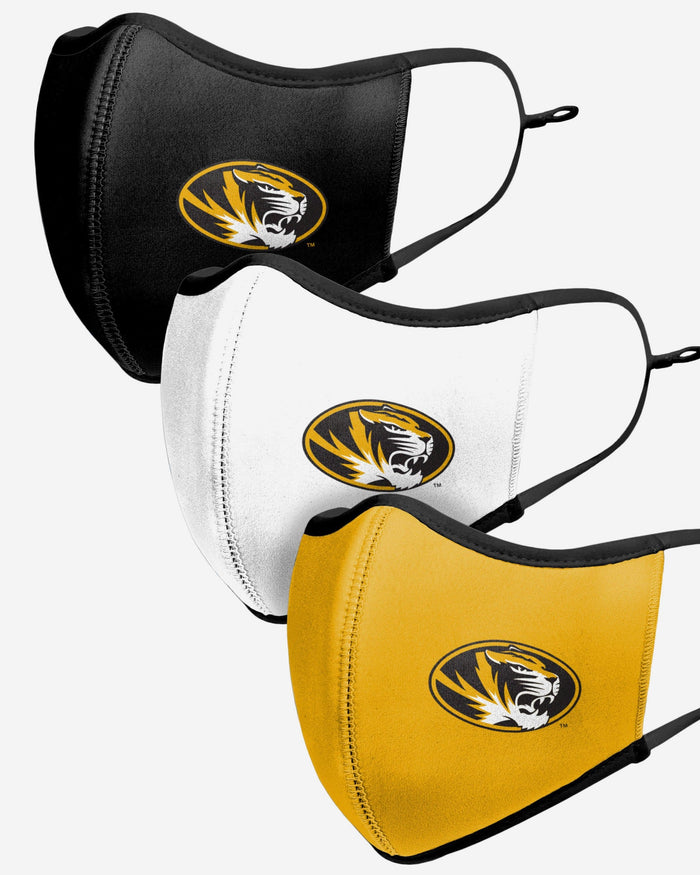 Missouri Tigers Sport 3 Pack Face Cover FOCO - FOCO.com