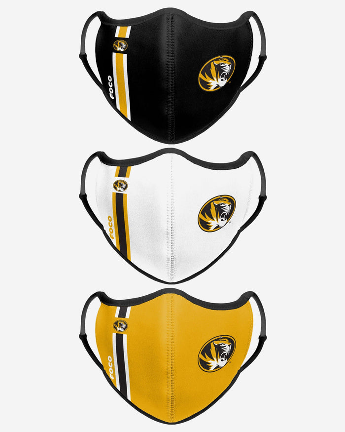 Missouri Tigers Sport 3 Pack Face Cover FOCO - FOCO.com