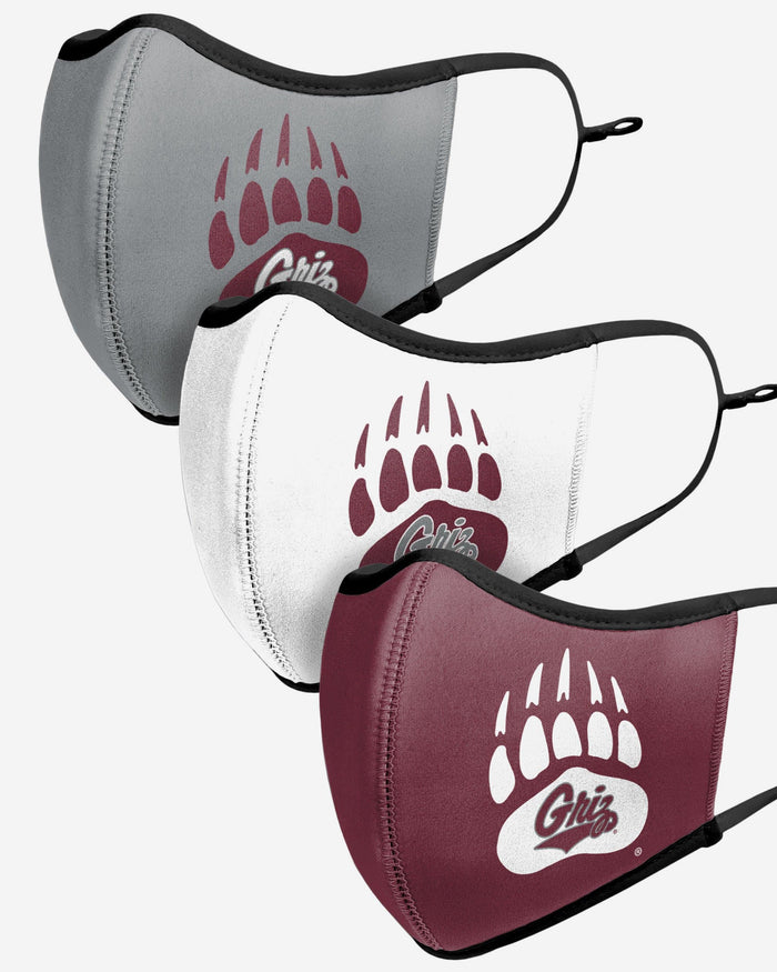 Montana Grizzlies Sport 3 Pack Face Cover FOCO - FOCO.com