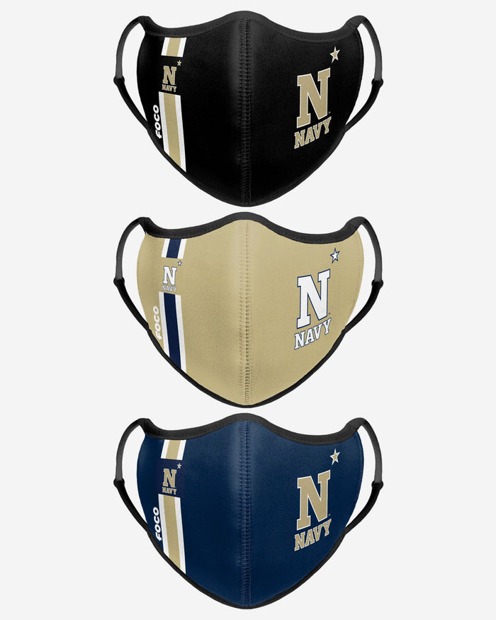 Navy Midshipmen Sport 3 Pack Face Cover FOCO - FOCO.com