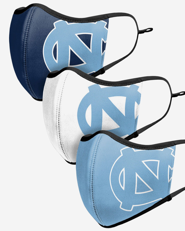 North Carolina Tar Heels Sport 3 Pack Face Cover FOCO - FOCO.com