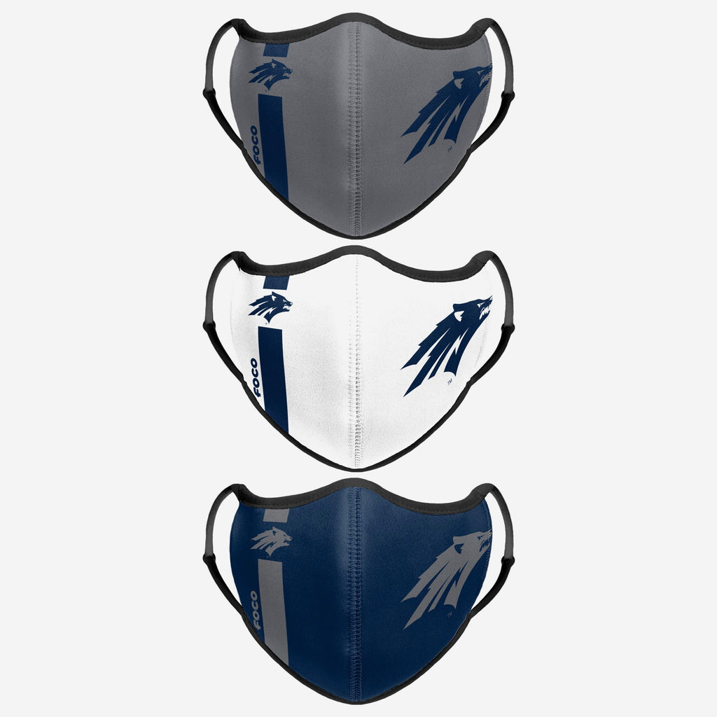 Nevada Wolf Pack Sport 3 Pack Face Cover FOCO - FOCO.com