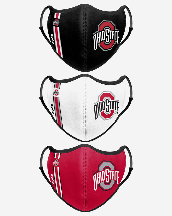 Ohio State Buckeyes Sport 3 Pack Face Cover FOCO - FOCO.com