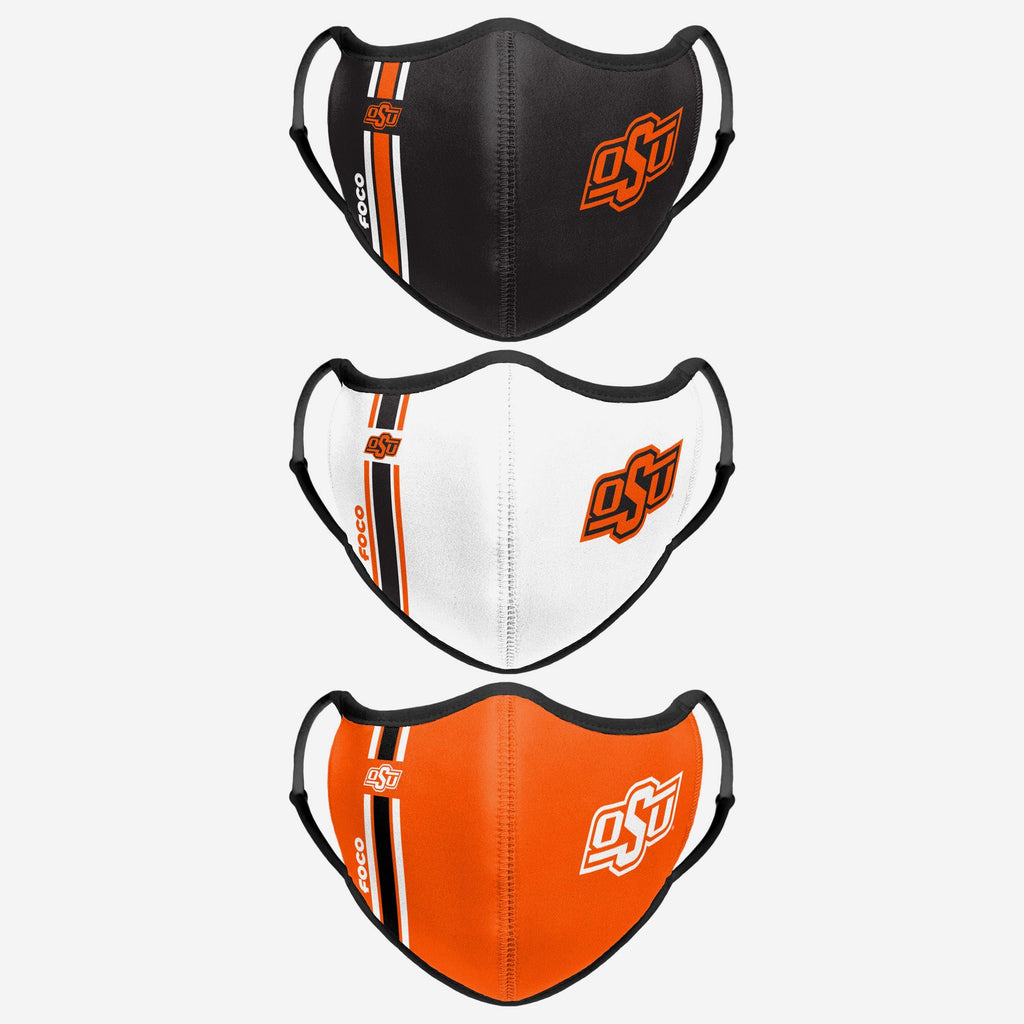 Oklahoma State Cowboys Sport 3 Pack Face Cover FOCO - FOCO.com