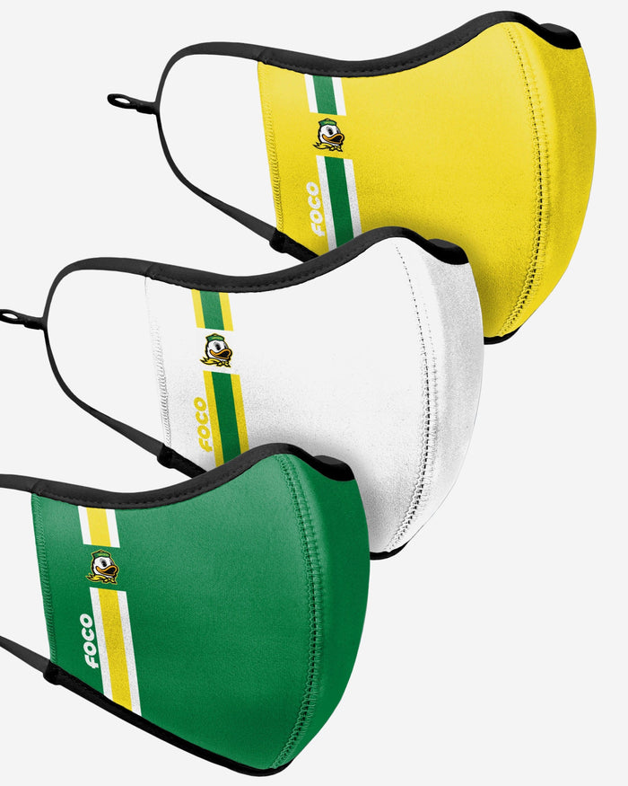 Oregon Ducks Sport 3 Pack Face Cover FOCO - FOCO.com