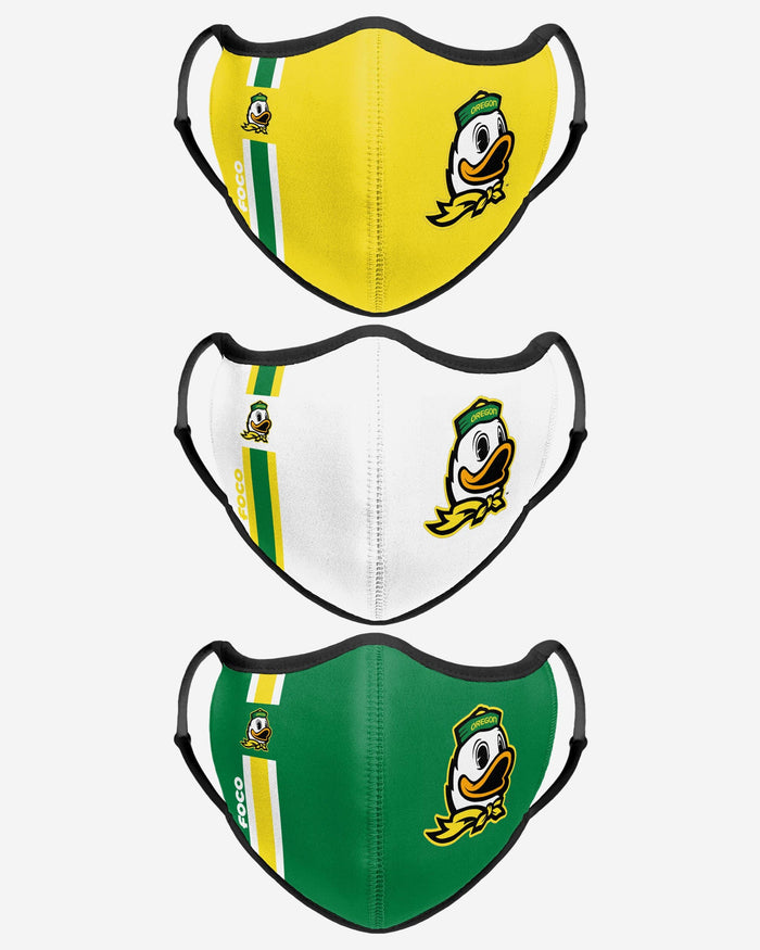 Oregon Ducks Sport 3 Pack Face Cover FOCO - FOCO.com