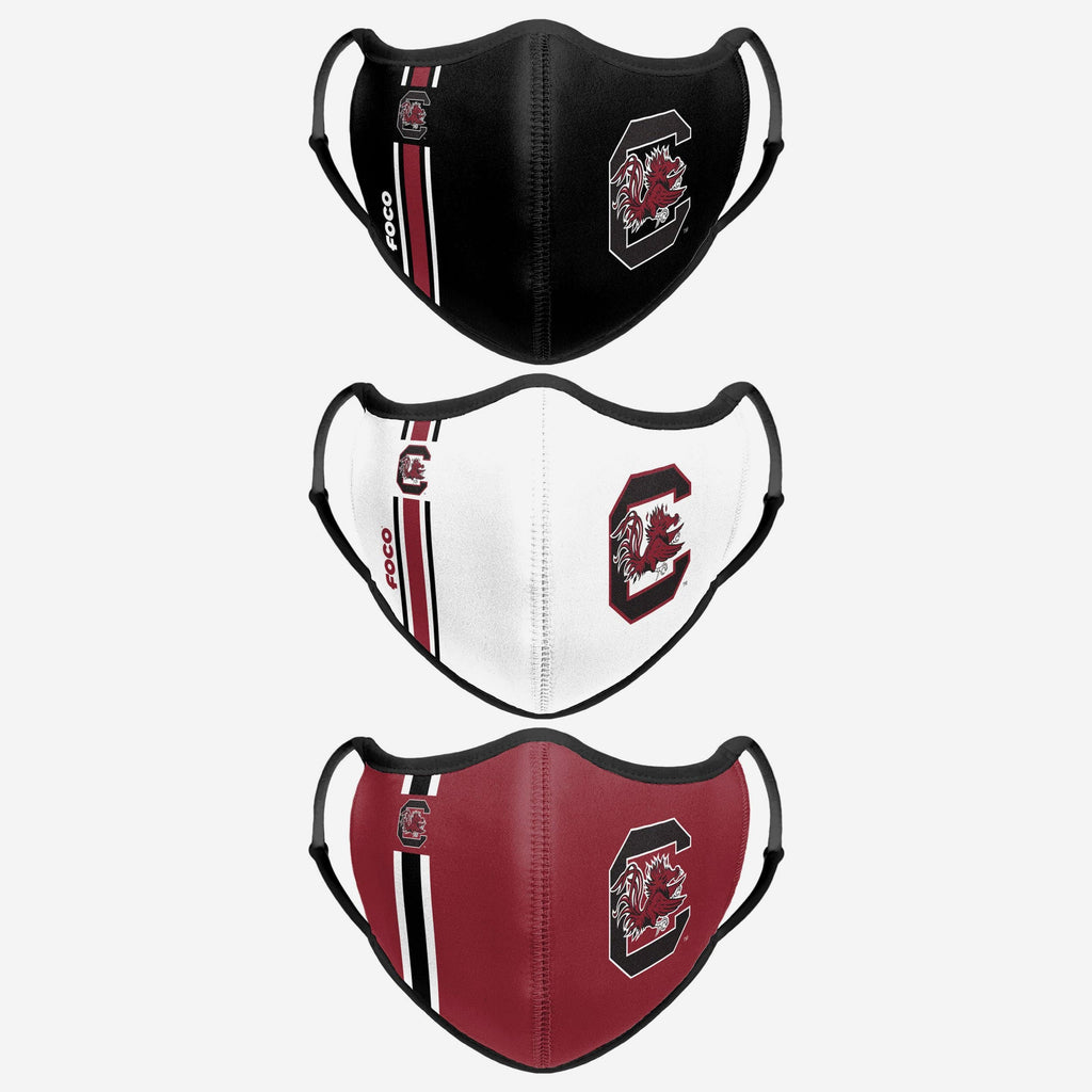 South Carolina Gamecocks Sport 3 Pack Face Cover FOCO - FOCO.com