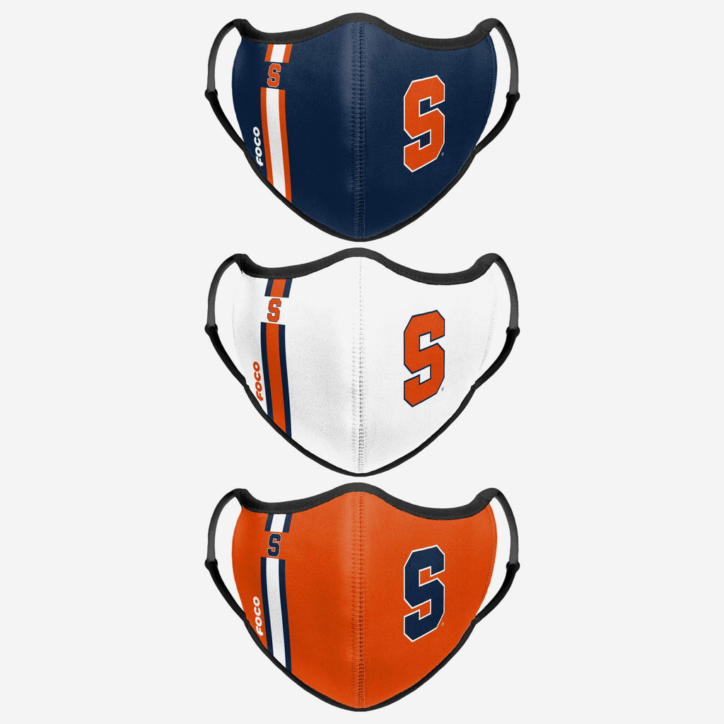 Syracuse Orange Sport 3 Pack Face Cover FOCO - FOCO.com