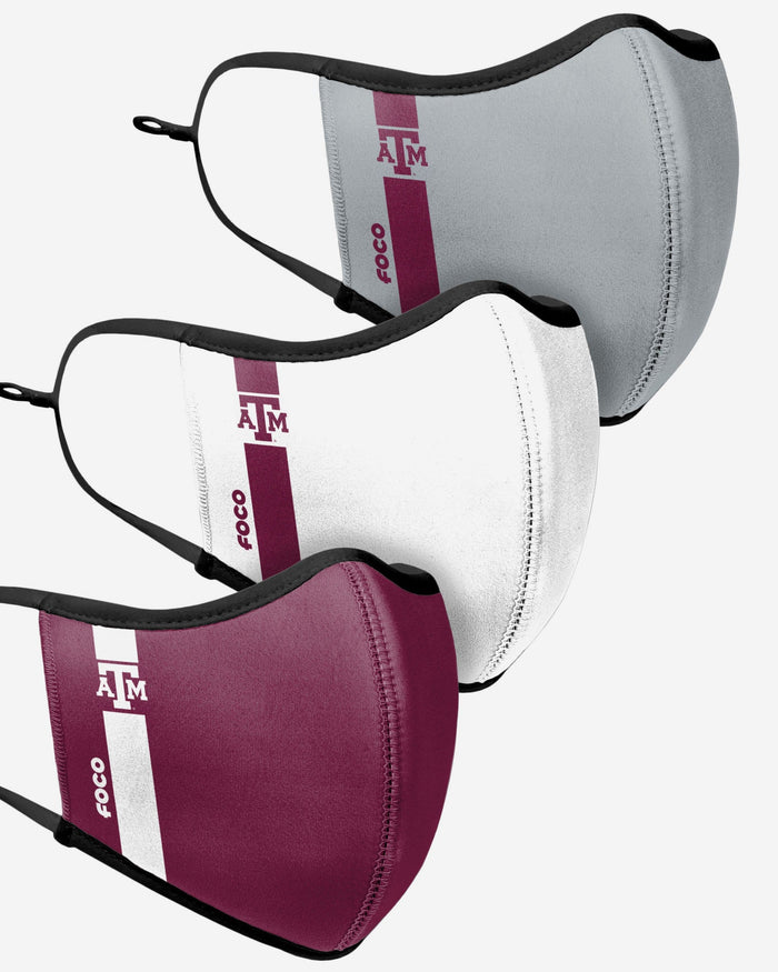 Texas A&M Aggies Sport 3 Pack Face Cover FOCO - FOCO.com