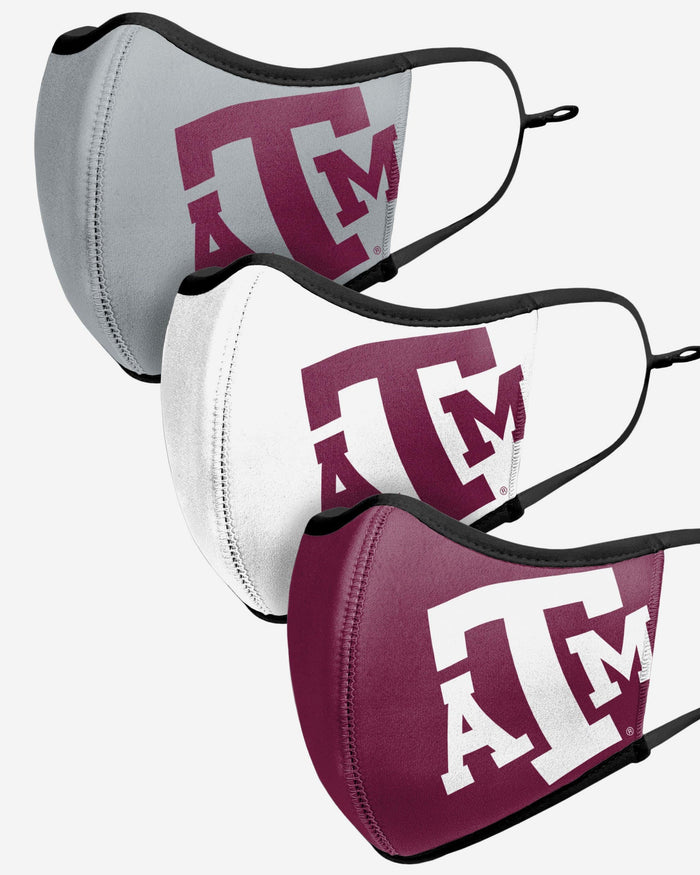 Texas A&M Aggies Sport 3 Pack Face Cover FOCO - FOCO.com