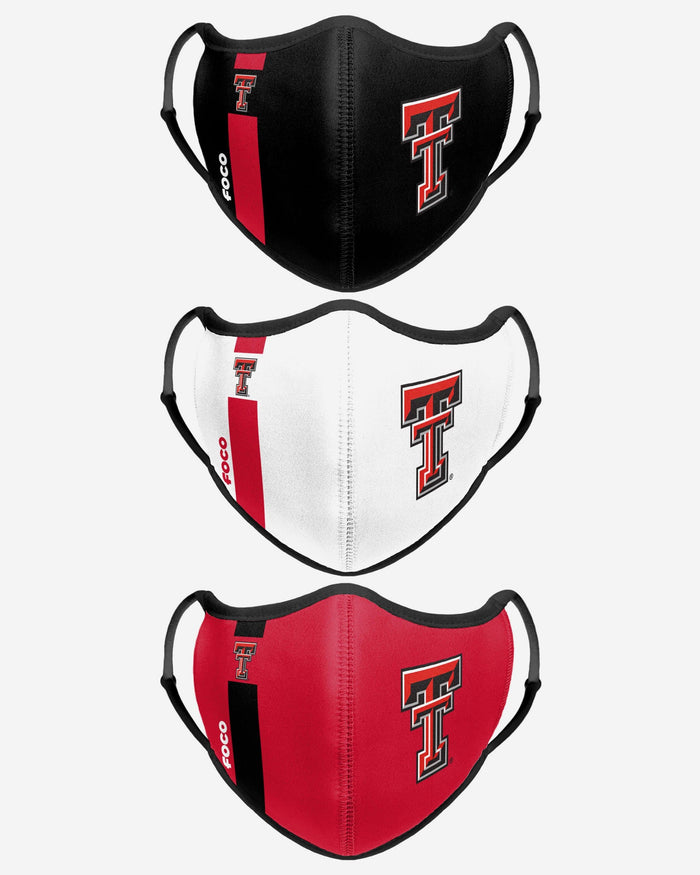 Texas Tech Red Raiders Sport 3 Pack Face Cover FOCO - FOCO.com