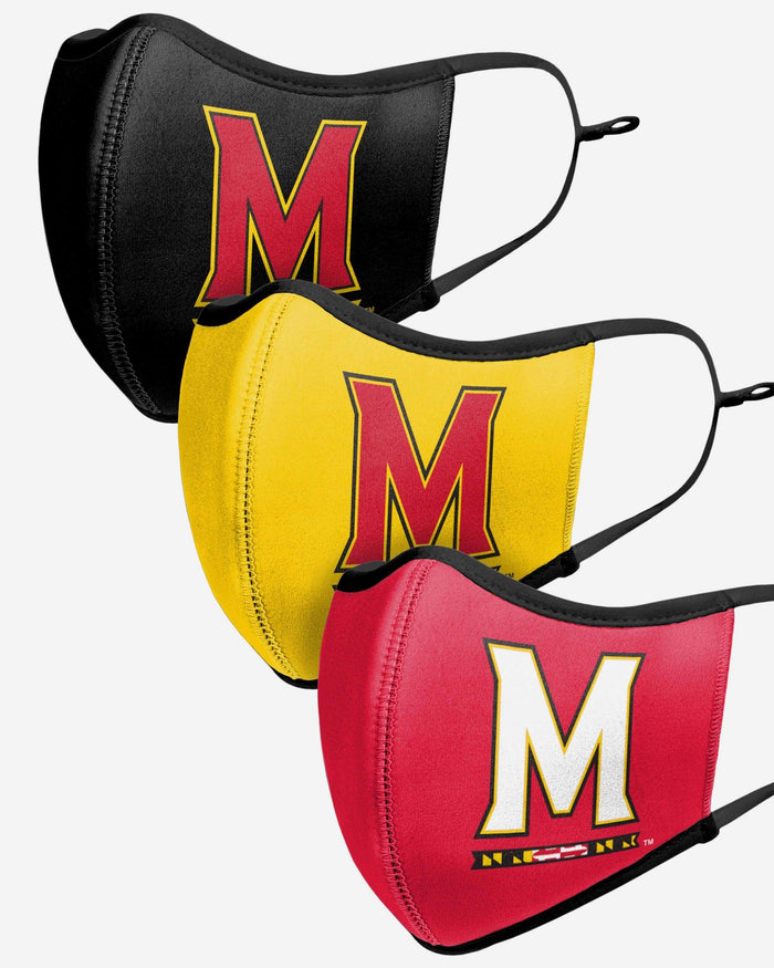 Maryland Terrapins Sport 3 Pack Face Cover FOCO - FOCO.com