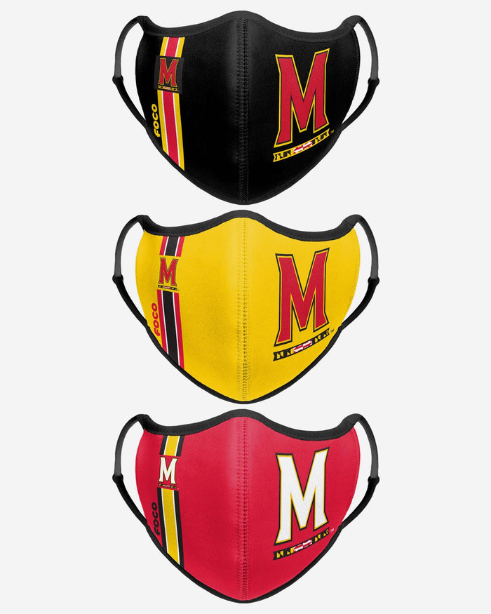 Maryland Terrapins Sport 3 Pack Face Cover FOCO - FOCO.com