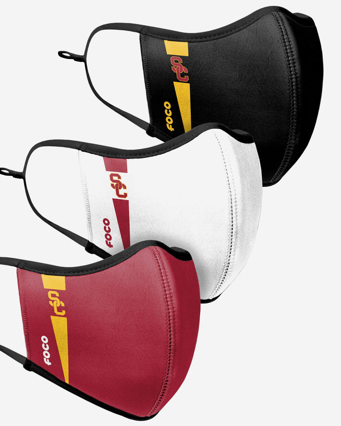 USC Trojans Sport 3 Pack Face Cover FOCO - FOCO.com