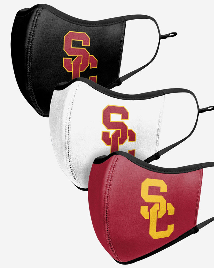 USC Trojans Sport 3 Pack Face Cover FOCO - FOCO.com