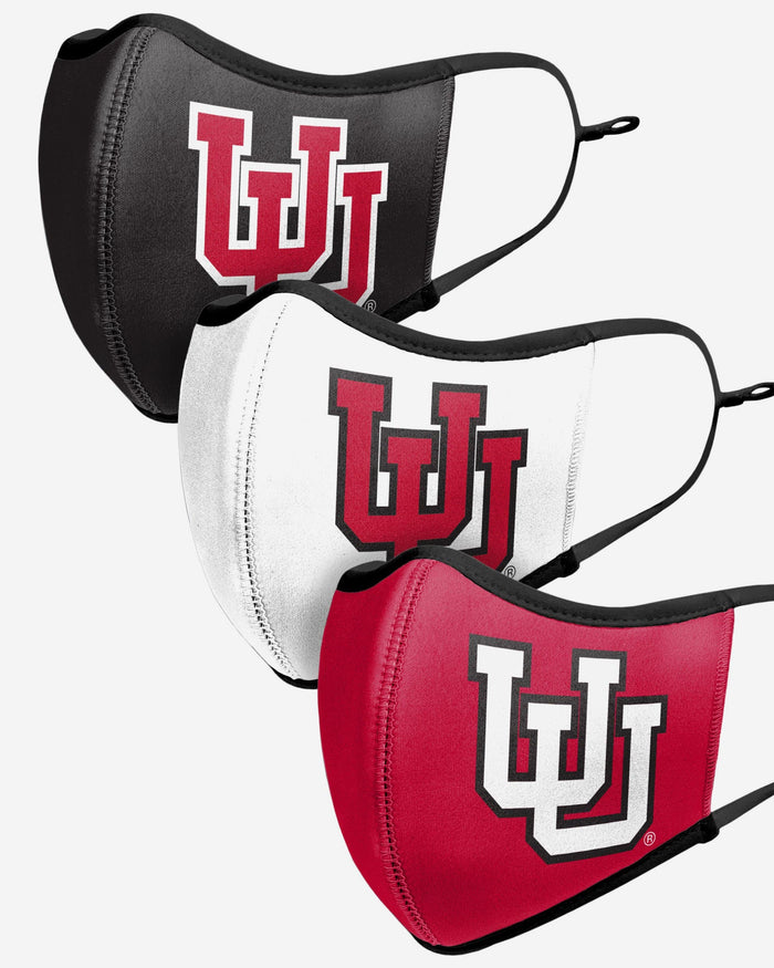 Utah Utes Sport 3 Pack Face Cover FOCO - FOCO.com