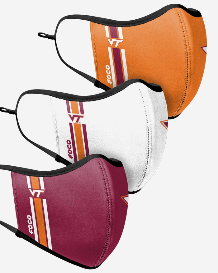 Virginia Tech Hokies Sport 3 Pack Face Cover FOCO - FOCO.com