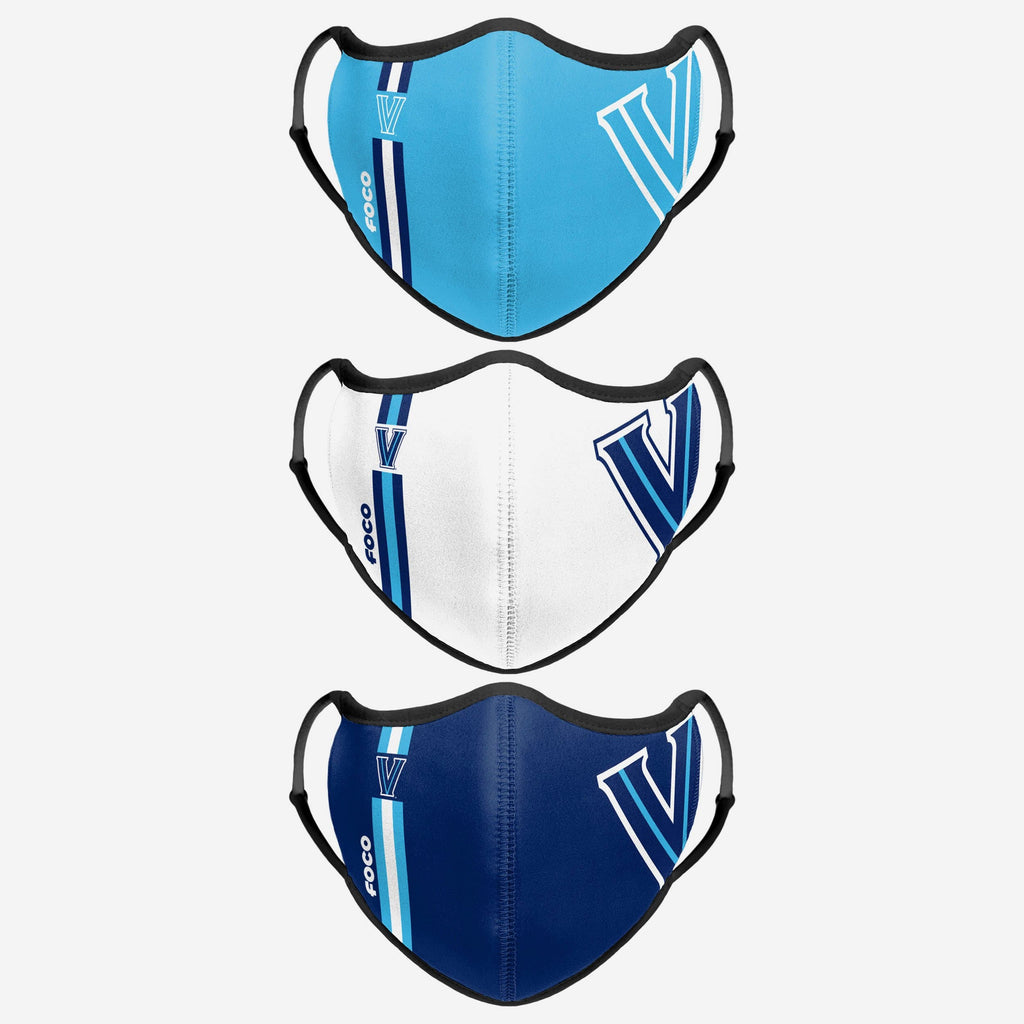 Villanova Wildcats Sport 3 Pack Face Cover FOCO - FOCO.com