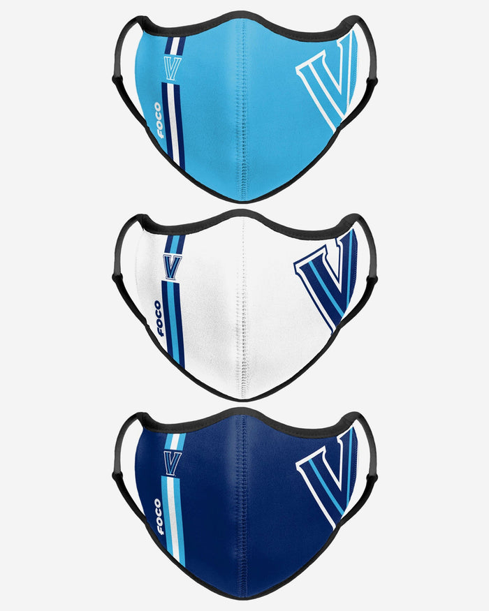 Villanova Wildcats Sport 3 Pack Face Cover FOCO - FOCO.com