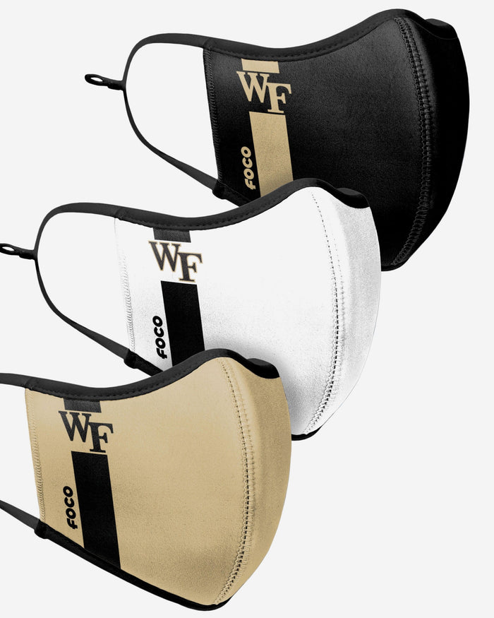 Wake Forest Demon Deacons Sport 3 Pack Face Cover FOCO - FOCO.com