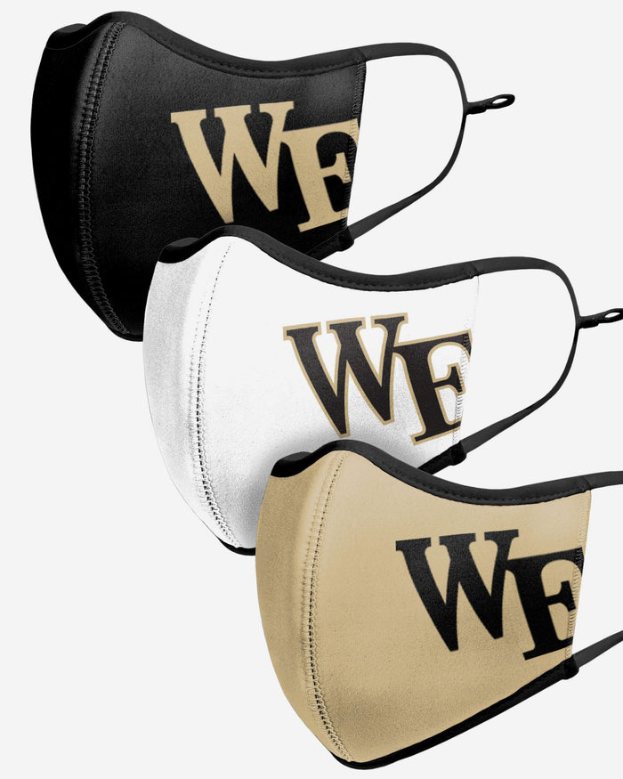 Wake Forest Demon Deacons Sport 3 Pack Face Cover FOCO - FOCO.com